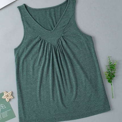 V-Neck Wide Strap Tank