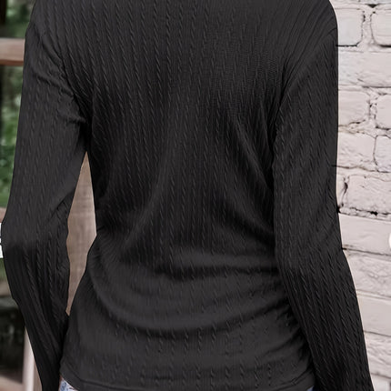 Full Size Ruched V-Neck Long Sleeve T-Shirt