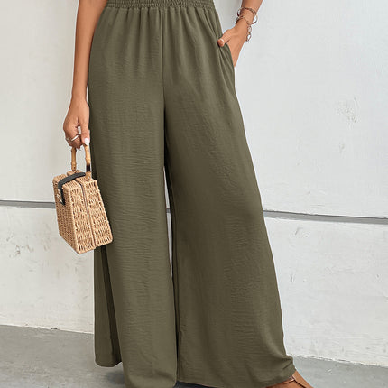 Perfee Wide Leg Pants with Pockets