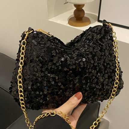 Sequin Removable Strap Shoulder Bag