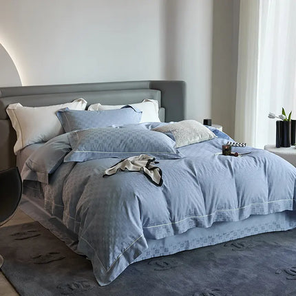 New 1000TC Egyptian Cotton Bedding Sets Luxury Jacquard Duvet Cover Flat sheet Pillowcase