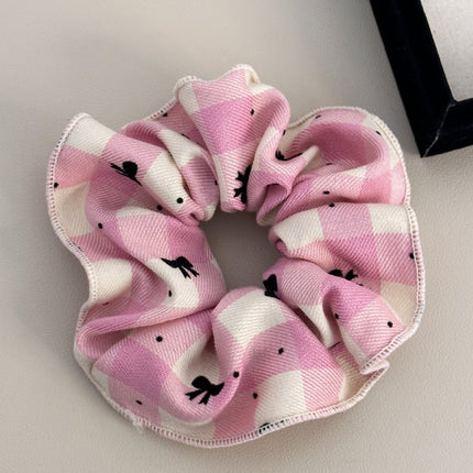 3-Piece Plaid Contrast Elastic Hair Scrunchy