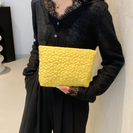 Flower Texture Polyester Clutch