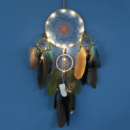2023 New Dream catchers Retro 5 Ring Dream Catchers Home Decoration Indians Natural Stone Tree of Life Dreamcatcher Wall Hanging