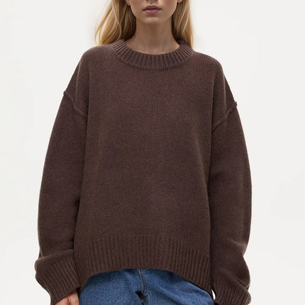 Basic Bae Round Neck Dropped Shoulder Sweater