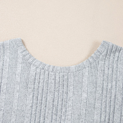 Crossover Backless Long Sleeve Knit Top