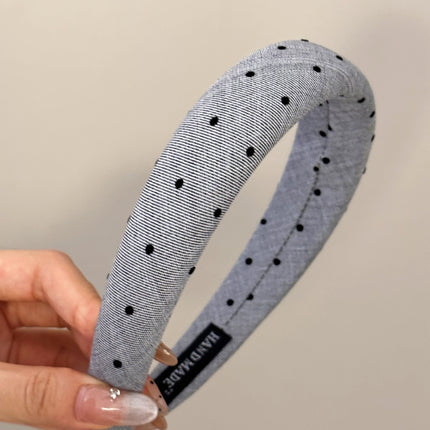 Polka Dot Polyester Wide Headband