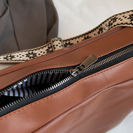 PU Leather Adjustable Strap Crossbody Bag