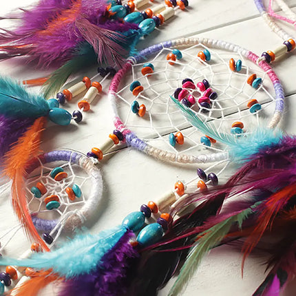 2023 New Dream catchers Retro 5 Ring Dream Catchers Home Decoration Indians Natural Stone Tree of Life Dreamcatcher Wall Hanging