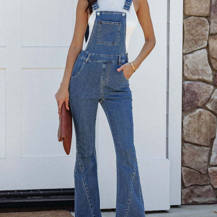 Raw Hem Denim Overall