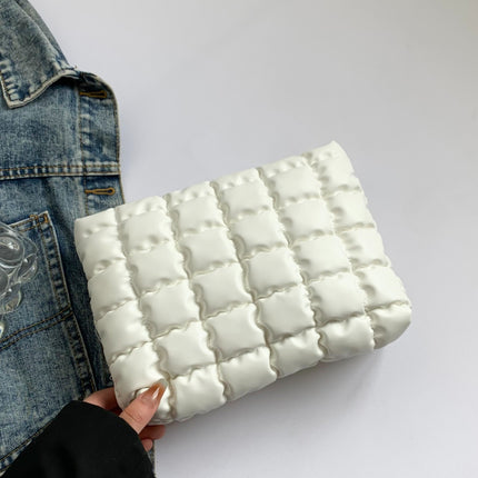 Quilted Plaid Clutch with Zipper