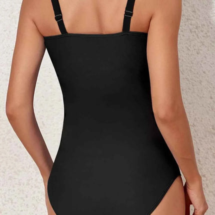 Square Neck Ruched Tommy Control One Piece Swimsuit