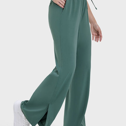 Slit Wide Leg Active Pants