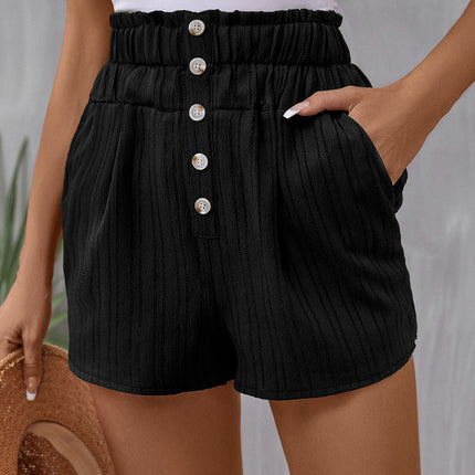 Pocketed High Waist Shorts