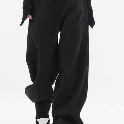 Elastic Waist Sweatpants with Pockets