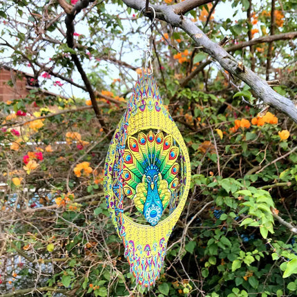 Birds And Flowers Stainless Steel 3D Rotating Wind Spinner Chime Mirror Metal Home Garden Decoration Outdoor Indoor Ornaments - Vickie Lynn's