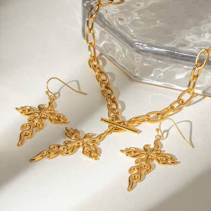 18K Gold-Plated Stainless Steel Cross Necklace