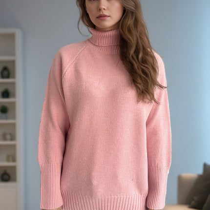 Turtleneck Raglan Sleeve Sweater