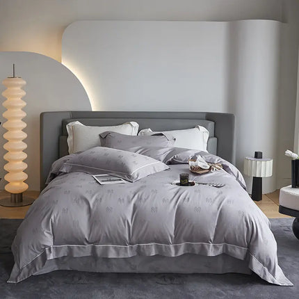 New 1000TC Egyptian Cotton Bedding Sets Luxury Jacquard Duvet Cover Flat sheet Pillowcase