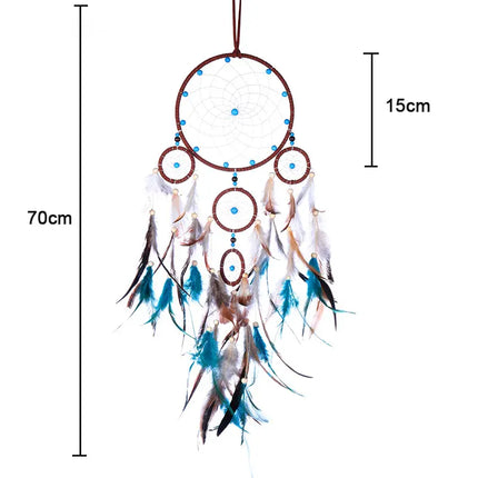 2023 New Dream catchers Retro 5 Ring Dream Catchers Home Decoration Indians Natural Stone Tree of Life Dreamcatcher Wall Hanging
