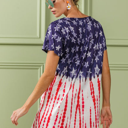 BiBi American Flag Theme Tee Dress