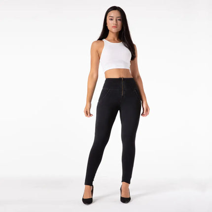 Melody Fit Jeans Full Length Push Up Skinny Slim High Waist Four Ways Stretchable Denim Jeans for Woman Summer