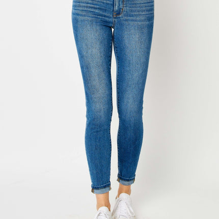 Judy Blue Full Size Cuffed Hem Skinny Jeans