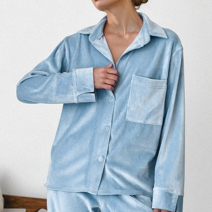 Basic Bae Buttery-Soft Collared Neck Button Up Top and Pants Set