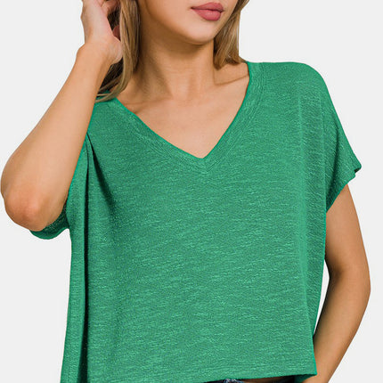 Zenana V-Neck Short Sleeve T-Shirt