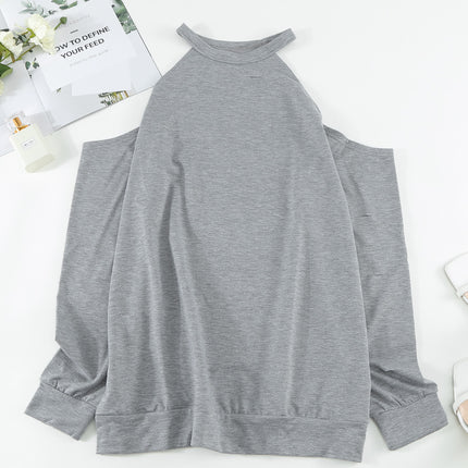 Cold Shoulder Long Sleeve Sweatshirt