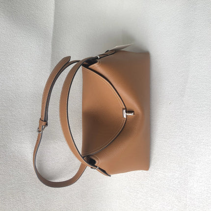 Swedish niche Toteme ladies lychee grain cowhide T-lock buckle simple commuting large-capacity shoulder Messenger bag clutch