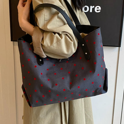 Polyester Bow Polka Dot Tote Bag