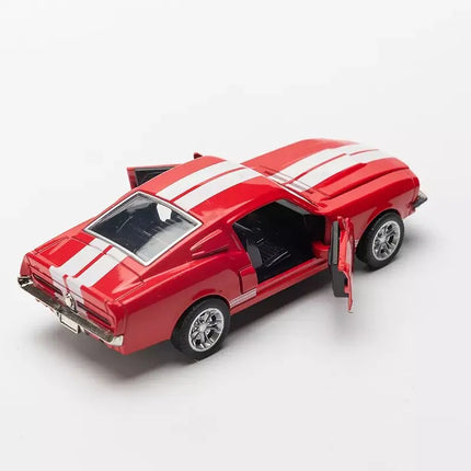 1:32 Alloy Diecast Mustang GT Classic Vintage Car Model Pull Back Car Miniature Vehicle Replica For Collection Gift for Kid