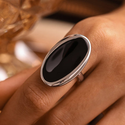 Stainless Steel Oil Drip Elliptical Open Ring