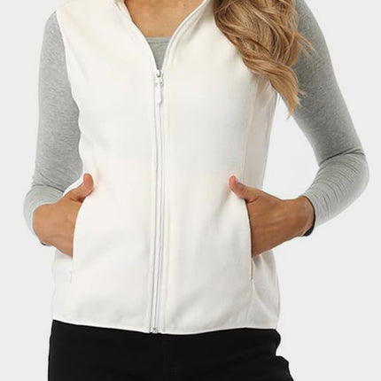 Zip Up Turtleneck Vest with Pockets