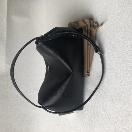 Swedish niche Toteme ladies lychee grain cowhide T-lock buckle simple commuting large-capacity shoulder Messenger bag clutch