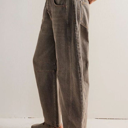 Wide Leg Jeans with Pockets