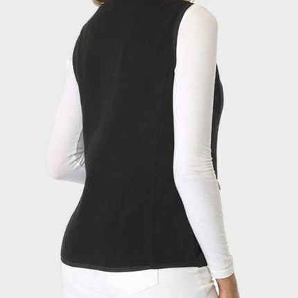 Zip Up Turtleneck Vest with Pockets