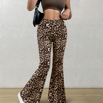 Leopard Flare Pants