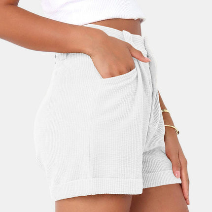 Full Size High Waist Shorts with Pockets