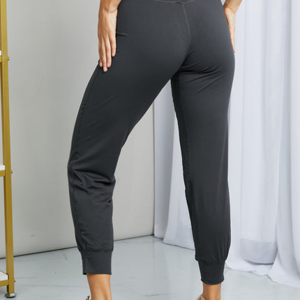 Leggings Depot Full Size Wide Waistband Cropped Joggers