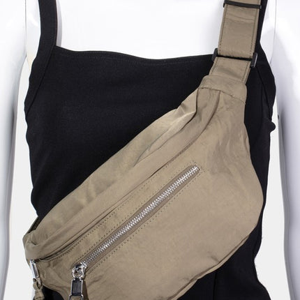 Fame Multi Pocket Nylon Crossbody Bag