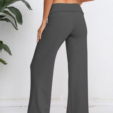 Elastic Waist Wide Leg Pants