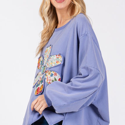 SAGE + FIG Flower Patch Dropped Shoulder Oversize Top