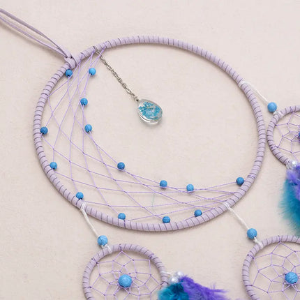 2023 New Dream catchers Retro 5 Ring Dream Catchers Home Decoration Indians Natural Stone Tree of Life Dreamcatcher Wall Hanging