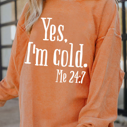 Letter Graphic Round Neck Long Sleeve Sweatshirt - Vickie Lynn's