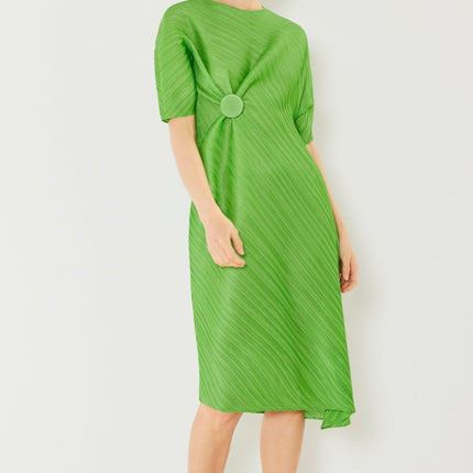 Marina West Swim Pleated Dolman Sleeve Dress