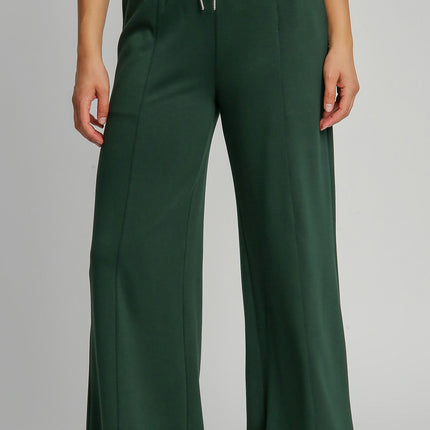 Umgee Full Size Drawstring Wide Leg Pants with Pockets