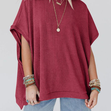 Lovelet Texture Round Neck Short Sleeve T-Shirt