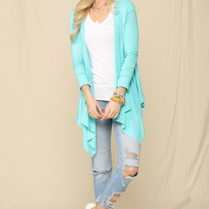 Celeste Full Size Open Front Knit Cardigan